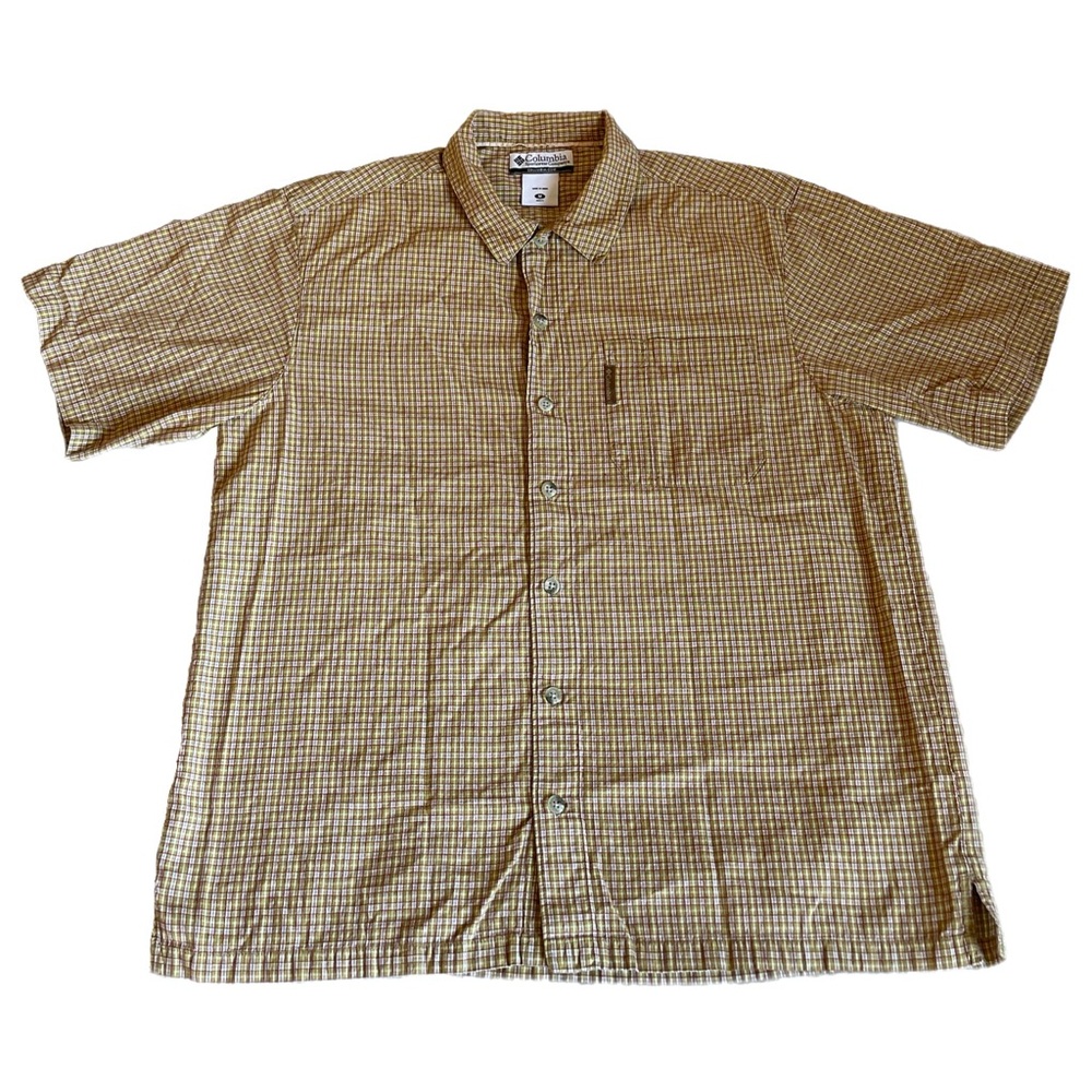Vintage Columbia Plaid Short Sleeve Button Down Shirt